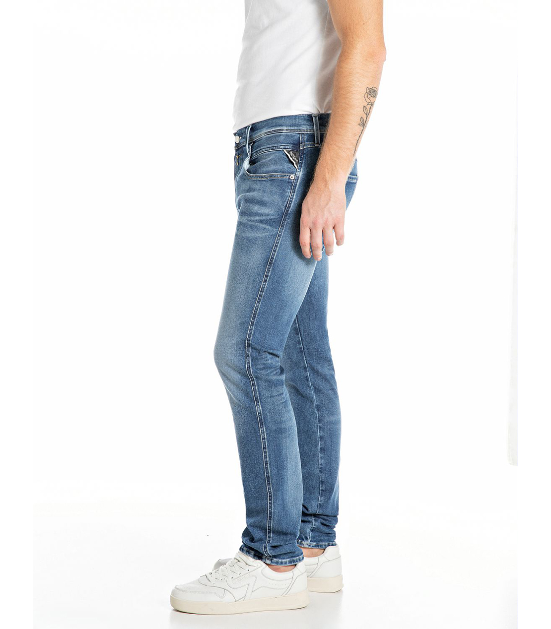 スリムフィットANBASS HYPERFLEX ブルーストレッチデニム 詳細画像 ブルー 4